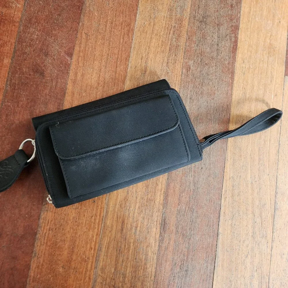 NWOT Walmart Black Organizer Wristlet Wallet